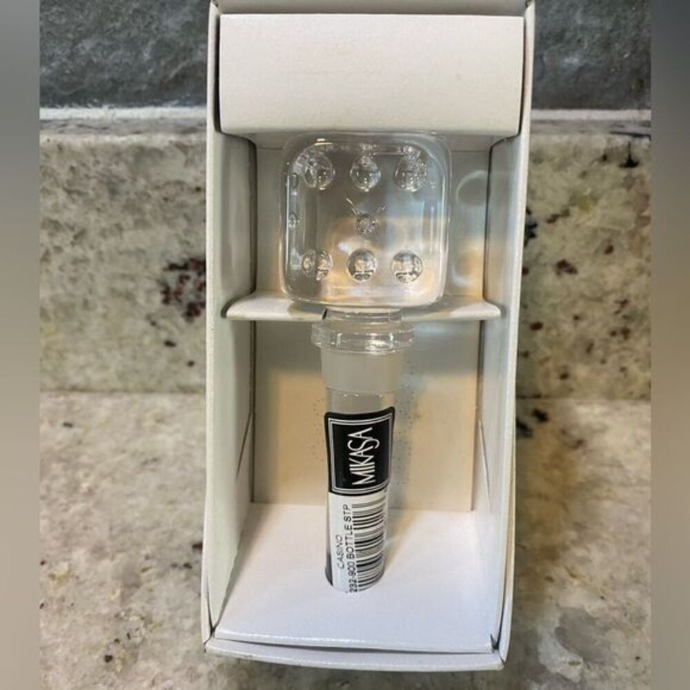 New Mikasa Austria Lead Crystal Casino Dice Bottle Stopper‎